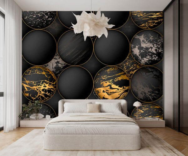 Elegant orbs with metallic splashes
