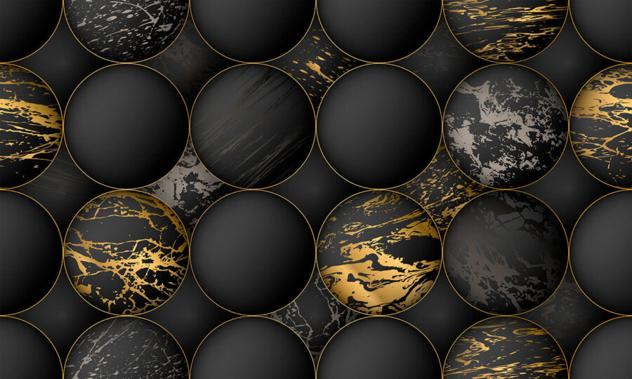Orbes elegantes com salpicos metálicos