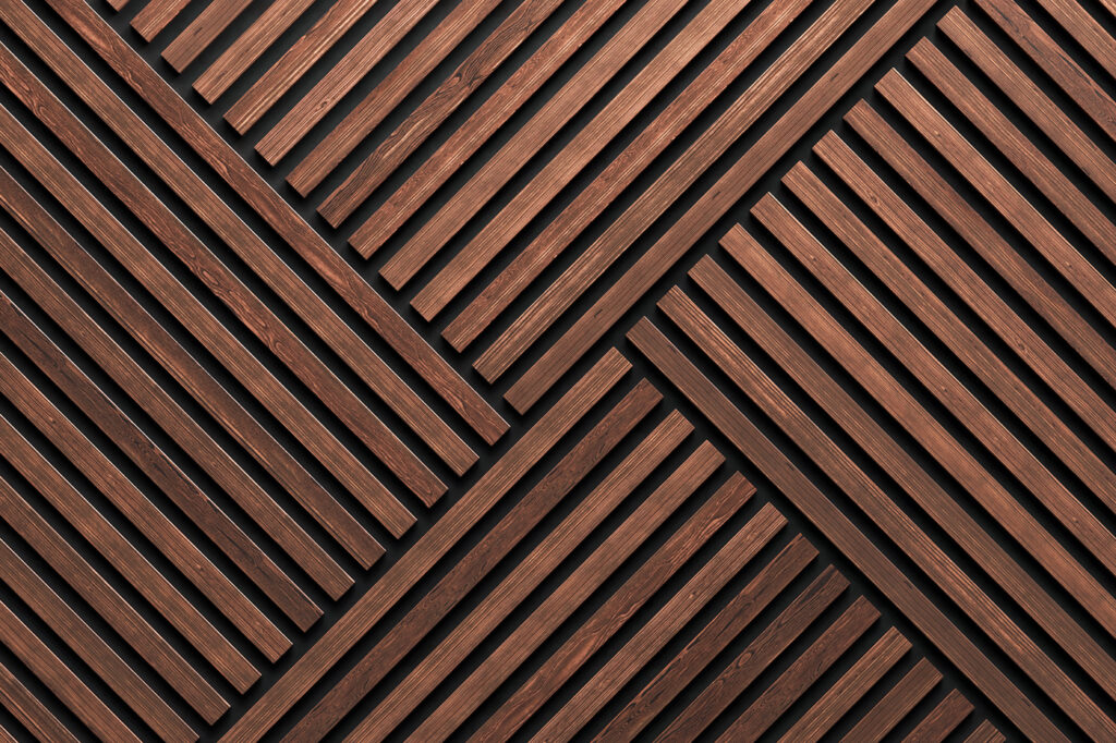 Um painel de madeira com linhas pretas Um painel de madeira com linhas pretas