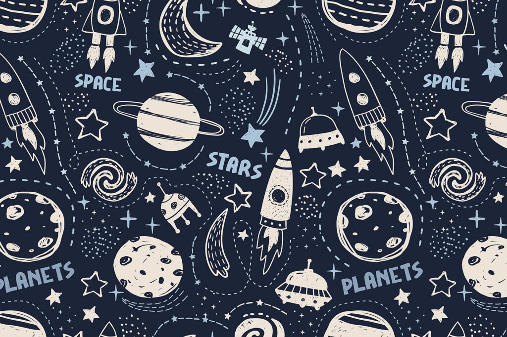 Um padrão de planetas e estrelas Um padrão de planetas e estrelas