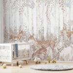 Papel de parede Um grupo de veados numa floresta