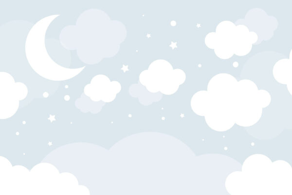 Uma lua e nuvens no céu Uma lua e nuvens no céu