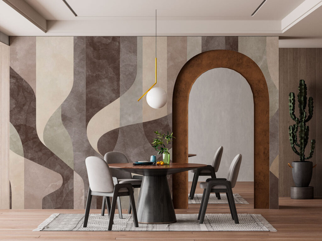 A brown and white striped pattern A brown and white striped pattern