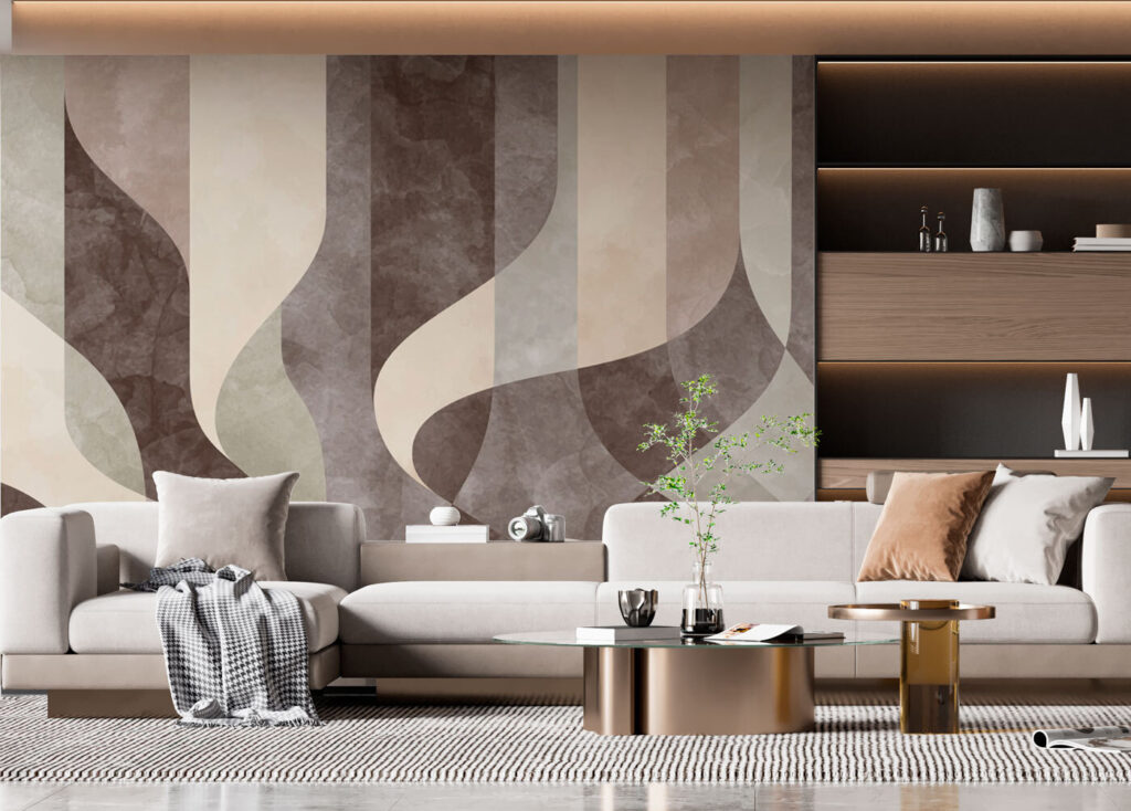 A brown and white striped pattern A brown and white striped pattern