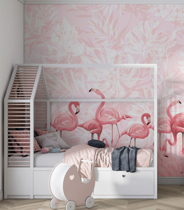 Um grupo de flamingos cor-de-rosa Um grupo de flamingos cor-de-rosa