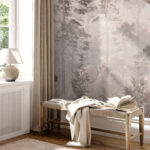 Papel de parede Floresta com árvores e montanhas