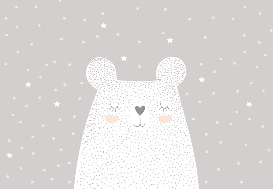 Papel de parede Um urso branco com pontos e estrelas - Image 5