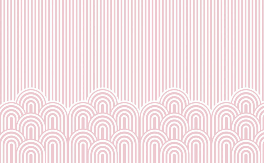 Papel de parede às riscas cor-de-rosa e brancas