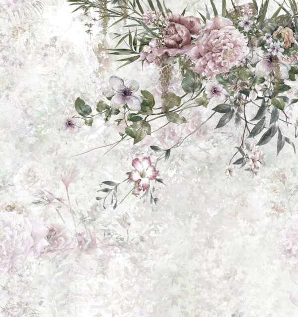 Pintura de flores sobre um fundo branco Pintura de flores sobre um fundo branco