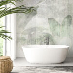 Papel de parede Folhas suaves em tons suaves