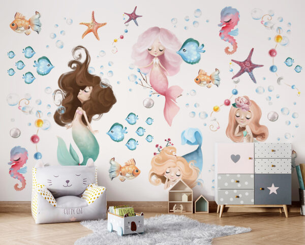 Coleção de sereias de desenhos animados Coleção de sereias de desenhos animados