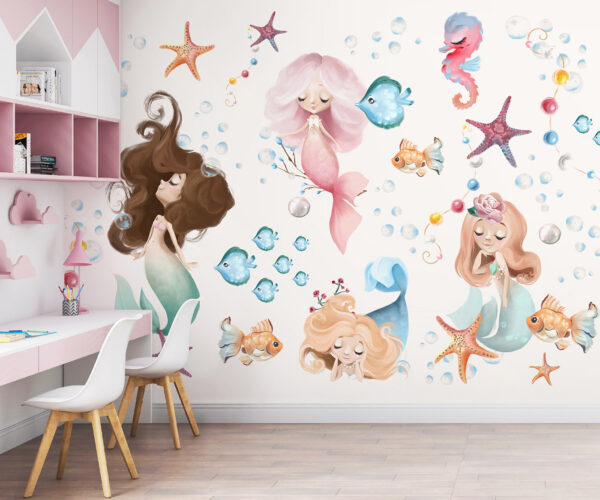 Coleção de sereias de desenhos animados Coleção de sereias de desenhos animados
