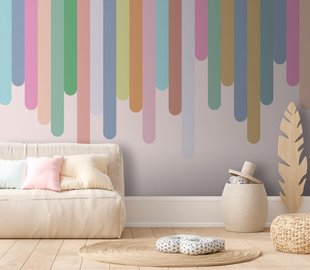 Colorful vertical lines on a white background Colorful vertical lines on a white background