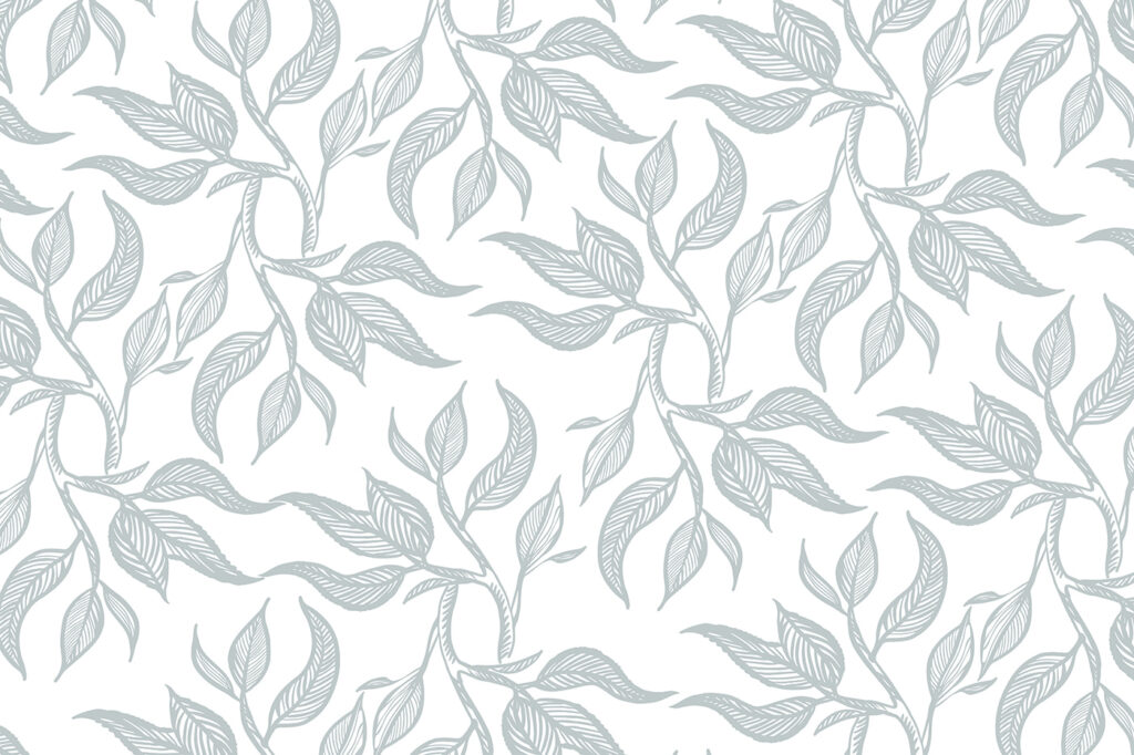 Padrão de folhas sobre um fundo branco Padrão de folhas sobre um fundo branco