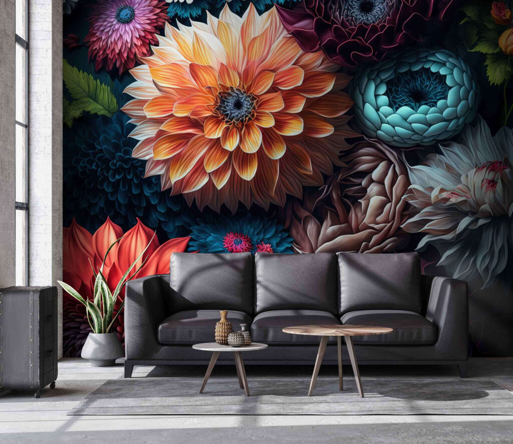 Group of colorful flowers Group of colorful flowers