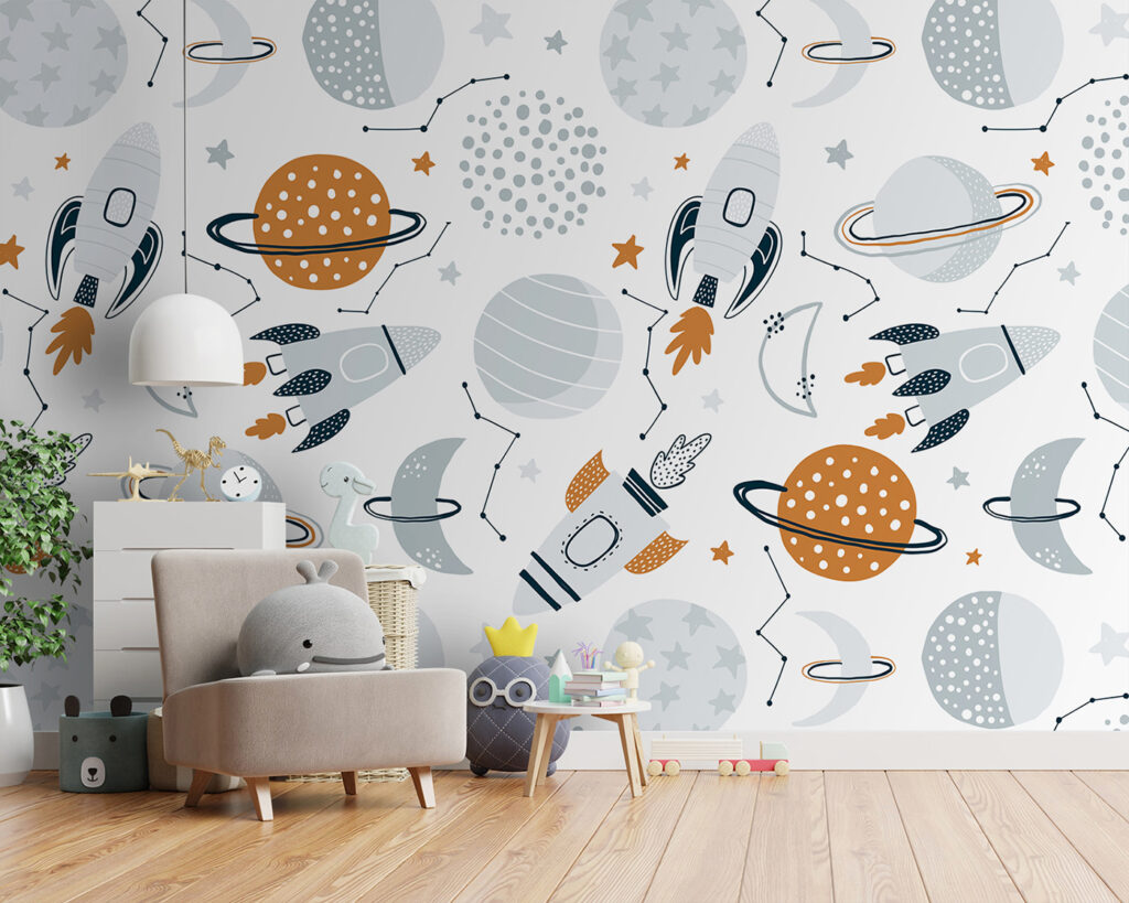 Pattern of planets and rockets Pattern of planets and rockets