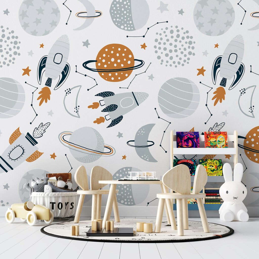 Pattern of planets and rockets Pattern of planets and rockets