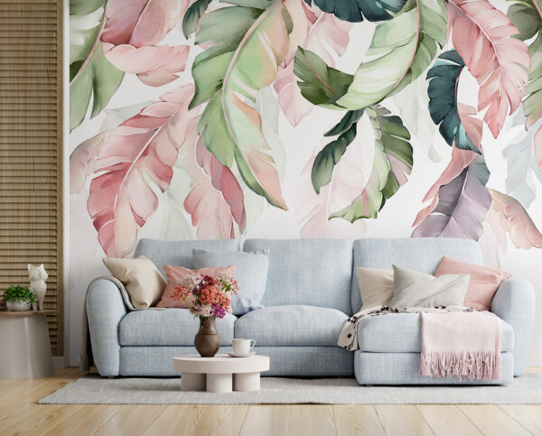 Folhas delicadas em tons pastel suaves. Folhas delicadas em tons pastel suaves.