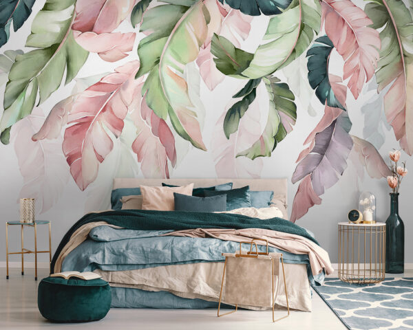 Folhas delicadas em tons pastel suaves. Folhas delicadas em tons pastel suaves.