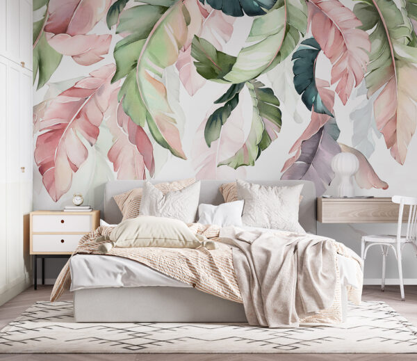 Folhas delicadas em tons pastel suaves. Folhas delicadas em tons pastel suaves.