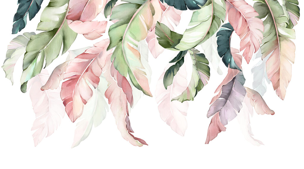 Folhas delicadas em tons pastel suaves. Folhas delicadas em tons pastel suaves.
