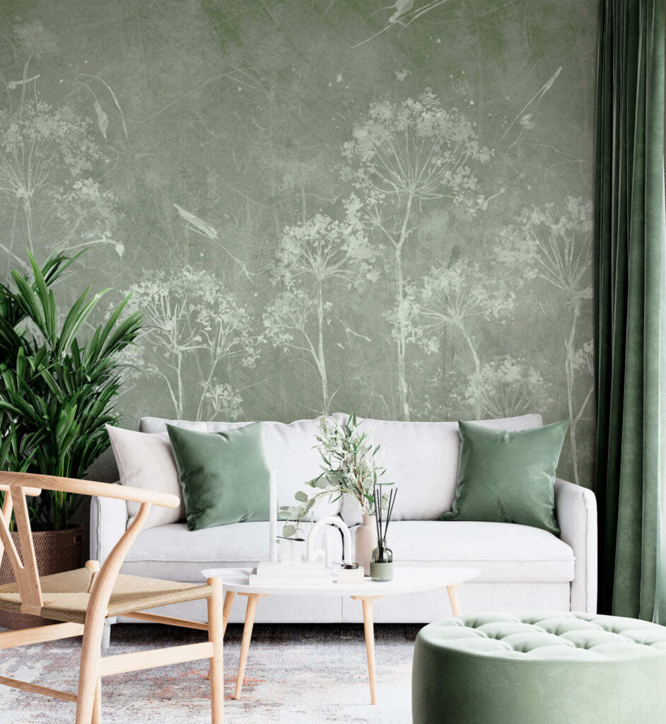 A white flowers on a green background A white flowers on a green background