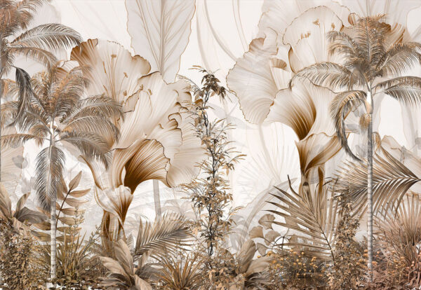 Papel de parede com flores e plantas Papel de parede com flores e plantas
