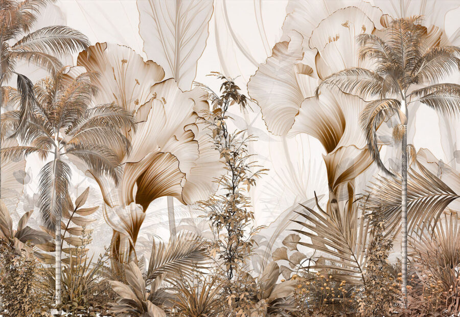 Papel de parede com flores e plantas Papel de parede com flores e plantas