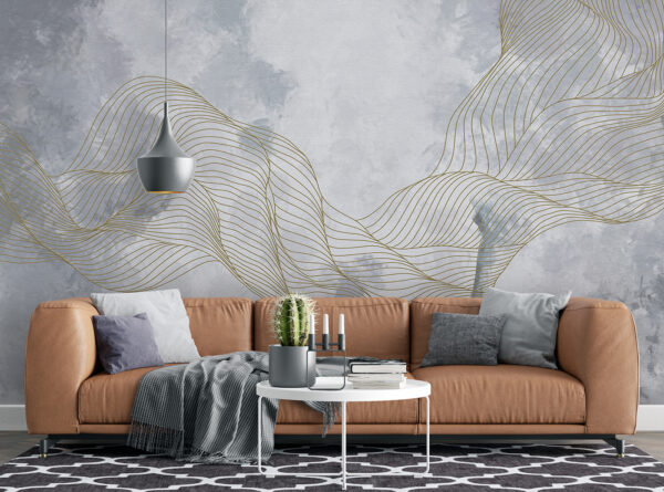 Ondas elegantes num fundo texturado Ondas elegantes num fundo texturado
