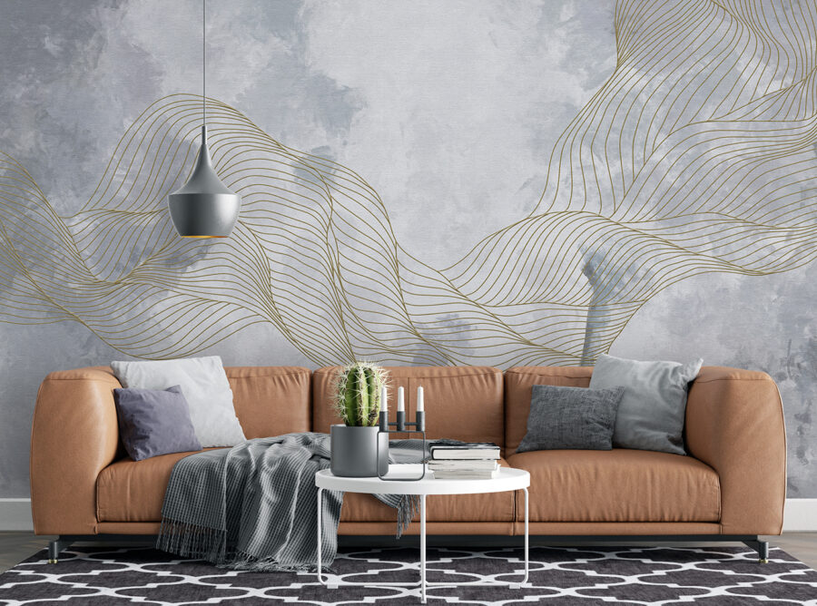 Ondas elegantes num fundo texturado