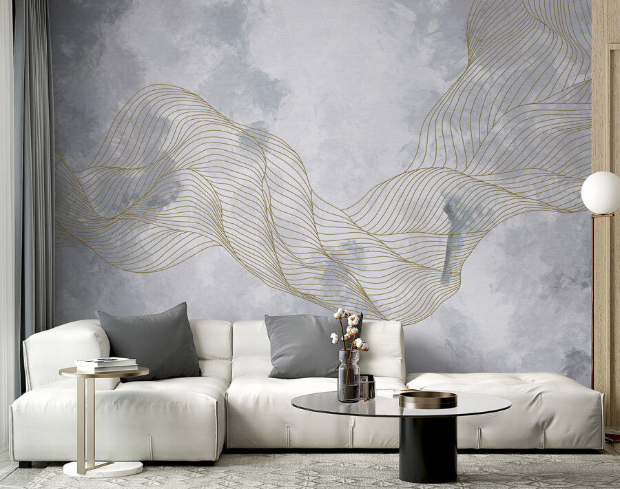 Ondas elegantes num fundo texturado