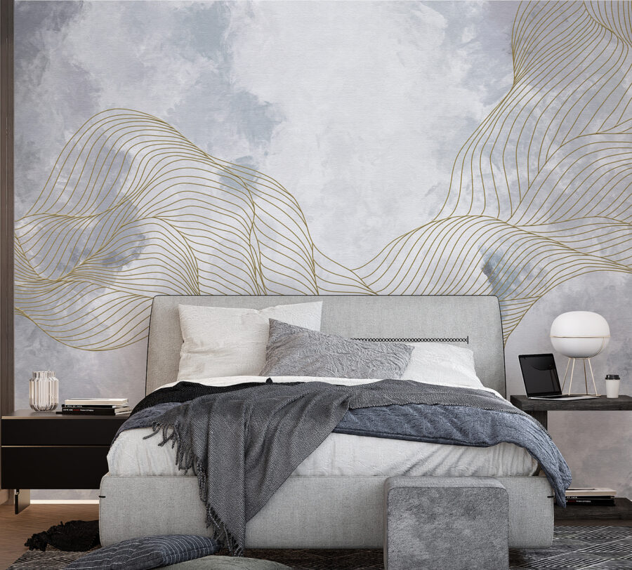Ondas elegantes num fundo texturado