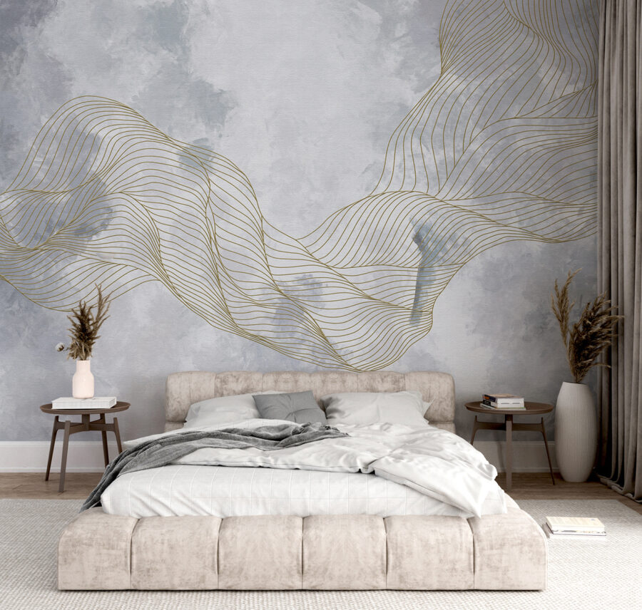 Ondas elegantes num fundo texturado