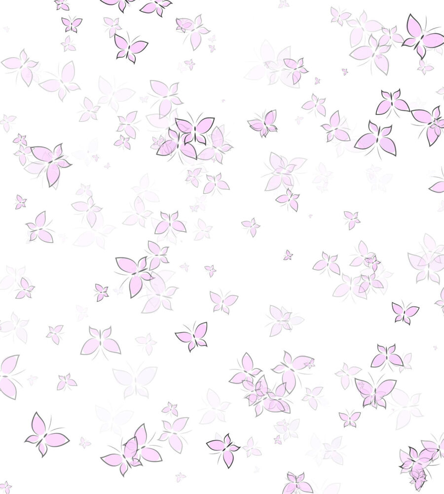 Papel de parede Grupo de borboletas num fundo branco - Image 4