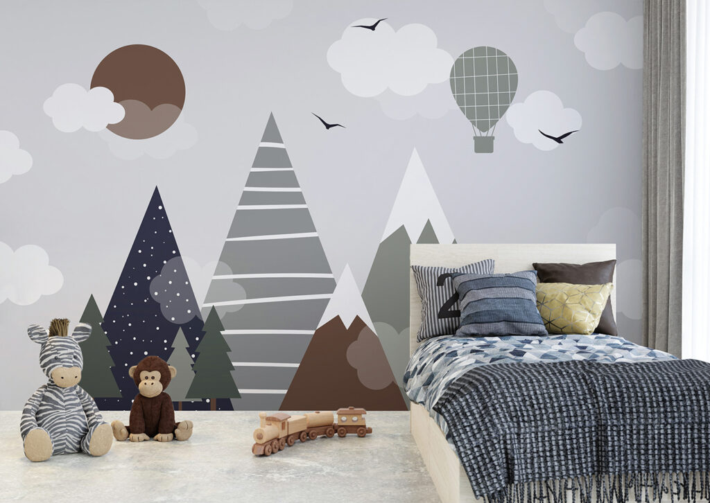 Landscape with trees and mountains Landscape with trees and mountains