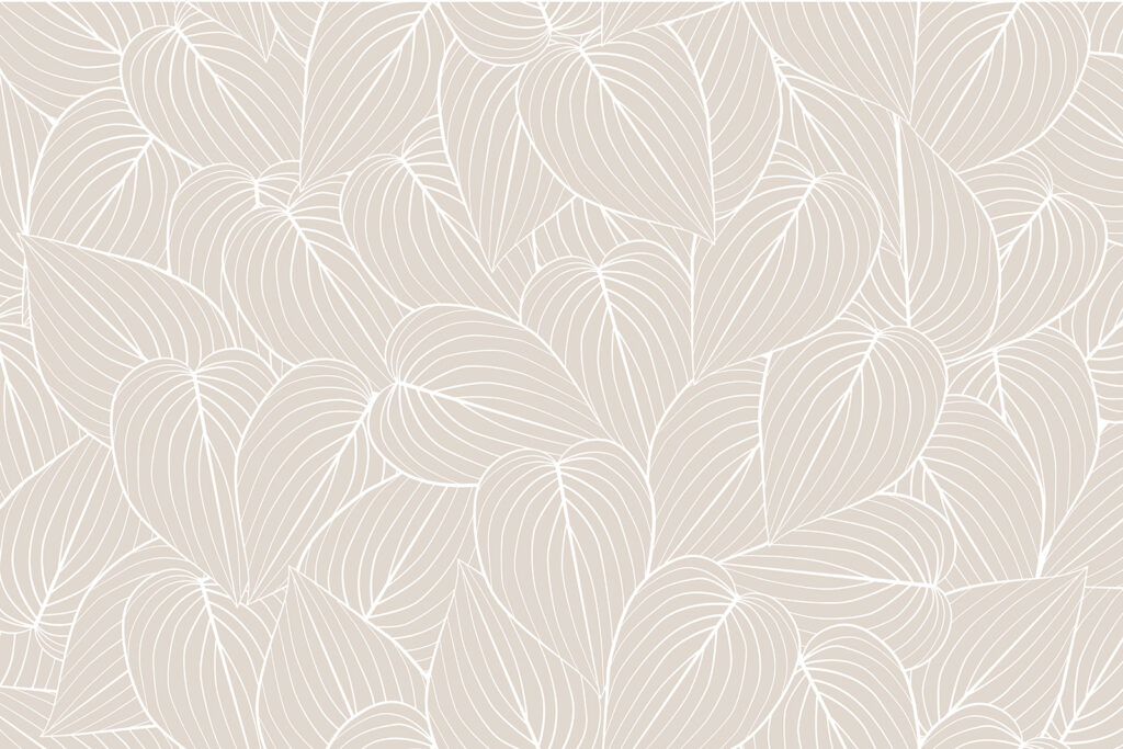 Padrão de folhas sobre um fundo bege Padrão de folhas sobre um fundo bege