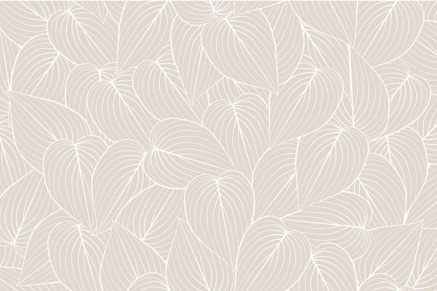 Padrão de folhas sobre um fundo bege Padrão de folhas sobre um fundo bege