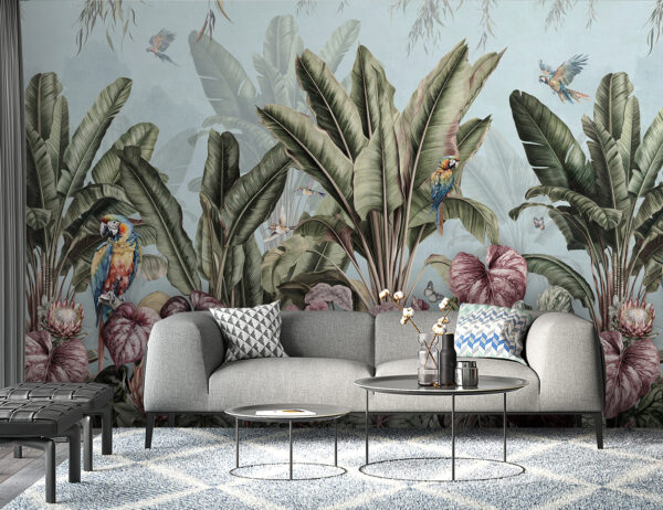 Papel de parede com plantas tropicais e pássaros u96259pig1 600x462 - Papel de parede com plantas tropicais e pássaros - tegory