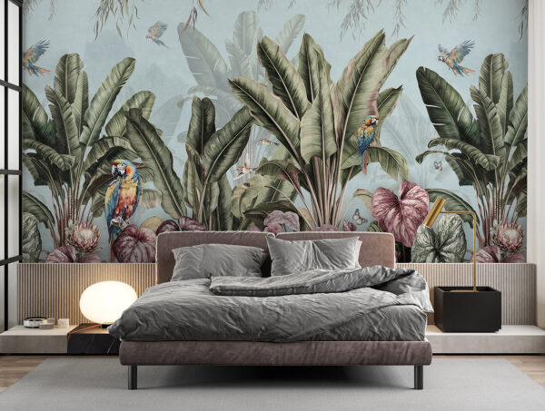 Papel de parede com plantas tropicais e pássaros u96259pib1 600x453 - Papel de parede com plantas tropicais e pássaros - tegory