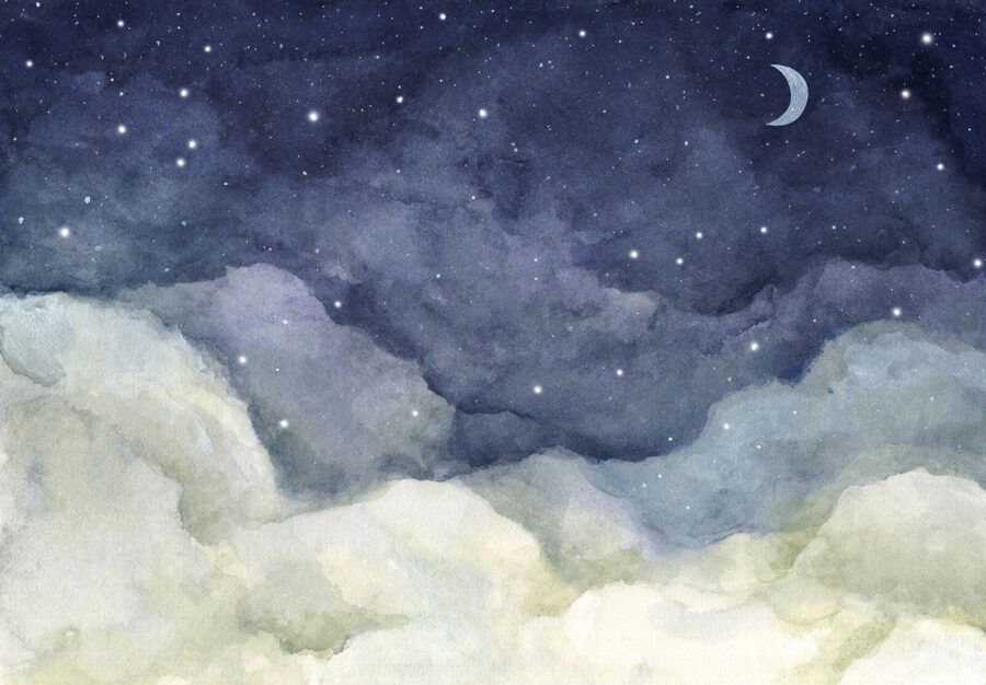 Papel de parede Lua e nuvens à noite - Image 6