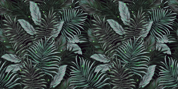 Folhagem exuberante em tons verdes vibrantes. Folhagem exuberante em tons verdes vibrantes.