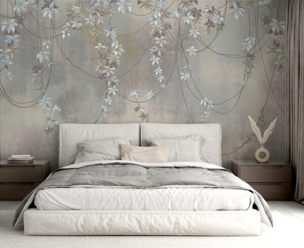 Papel de parede com flores brancas Papel de parede com flores brancas