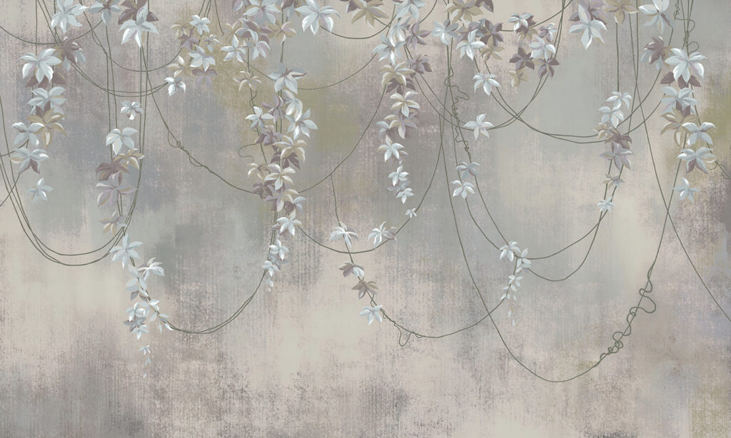 Papel de parede com flores brancas Papel de parede com flores brancas