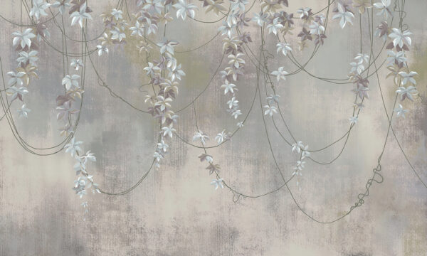 Papel de parede com flores brancas Papel de parede com flores brancas