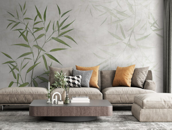 Folhas verdes sobre um fundo branco Folhas verdes sobre um fundo branco