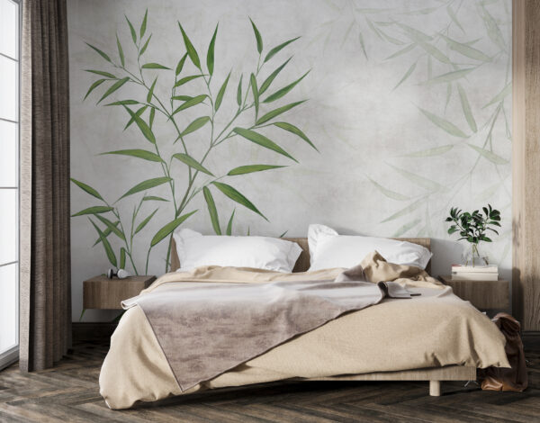 Folhas verdes sobre um fundo branco Folhas verdes sobre um fundo branco