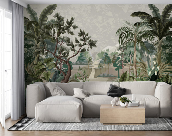 Pintura de uma floresta Pintura de uma floresta