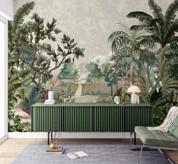 Pintura de uma floresta Pintura de uma floresta