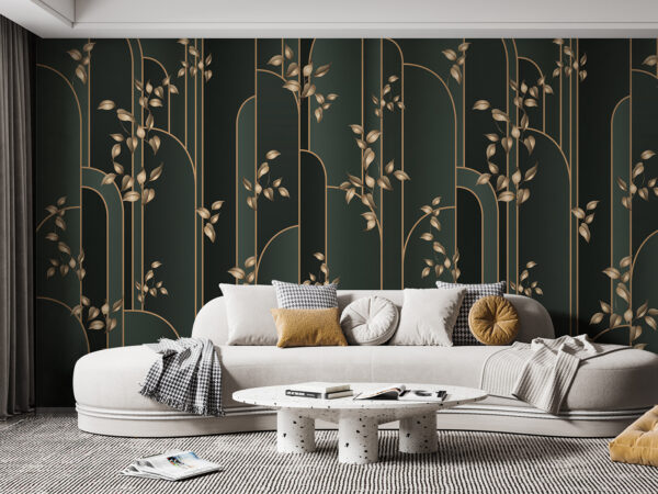 Papel de parede com folhas Papel de parede com folhas