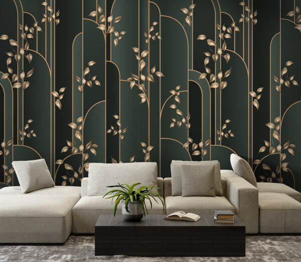 Papel de parede com folhas Papel de parede com folhas